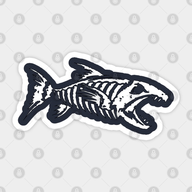 Fish Bones Sticker by Fisherbum